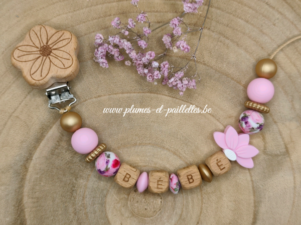 • Attache tétine Fleur de Lotus •
