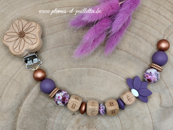 • Attache tétine Fleur de Lotus •