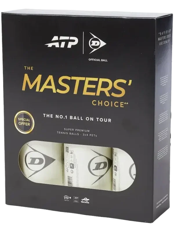 DUNLOP ATP MASTERS 3X4 TENNISBALLEN