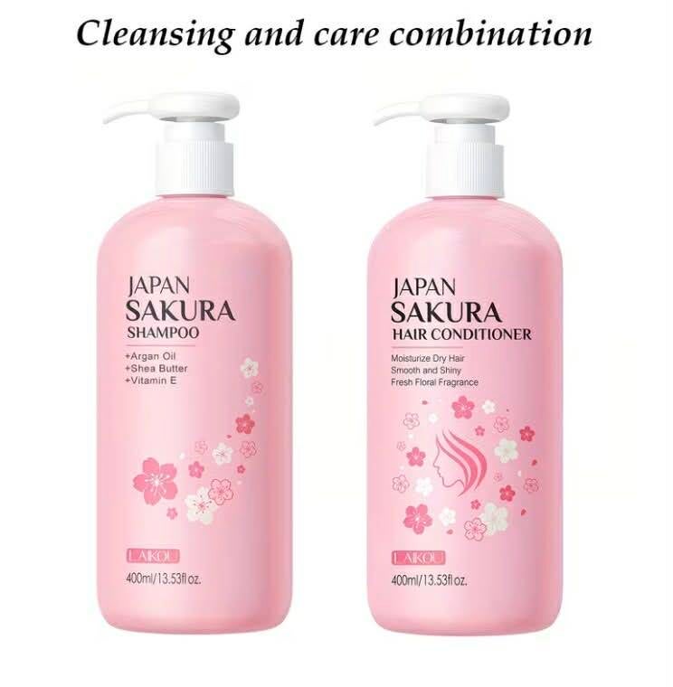 Japan Sakura Shampo (400 ml.) og Balsam (400 ml.)