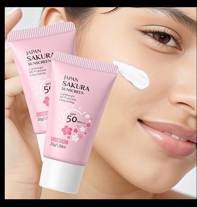 LAIKOU Japan Sakura Sunscreen SPF50 PA+++ – Solkrem for ansikt og kropp 30g