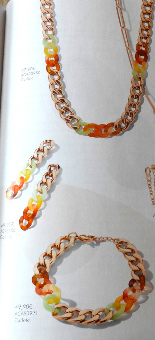 Carlota Set: Kette, Ohrringe oder Armband rosevergoldet