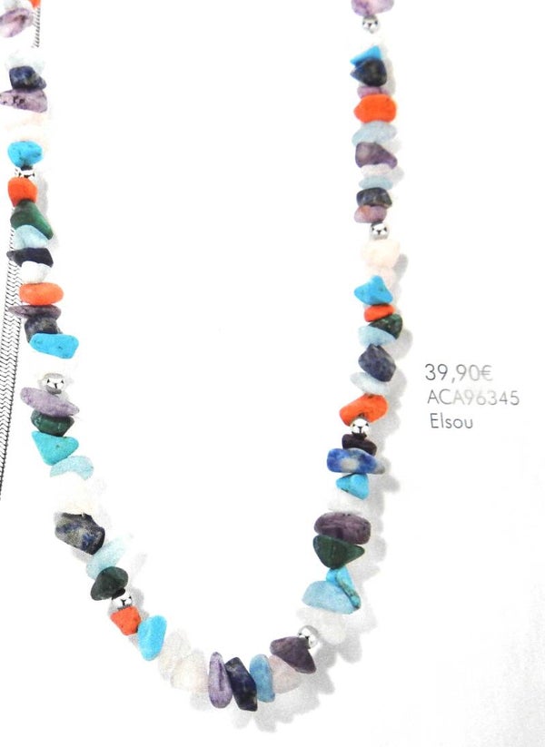 Elsou Set aus Natursteinen: Kette oder Armband