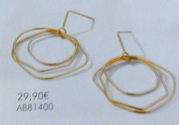 3 Haselnüsse Ohrringe in gold