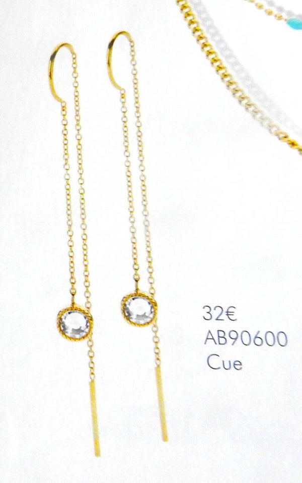 Cue Set vergoldet: Kette und Ohrringe