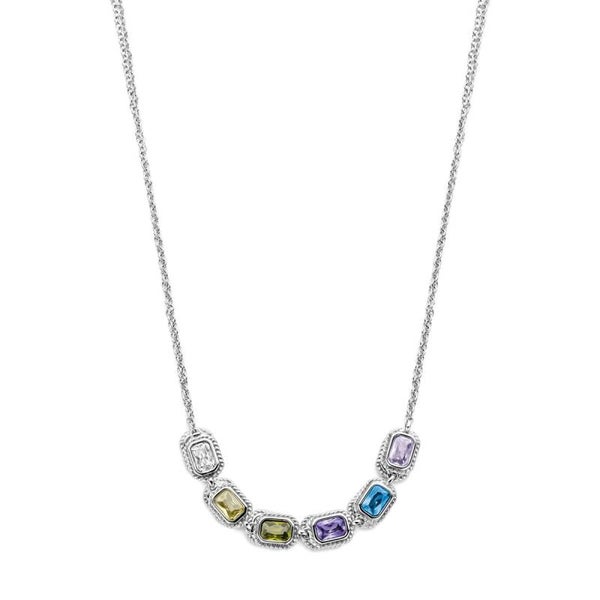 Lucila Kette oder Ohrringe aus Edelstahl mit Zirkonia Steine