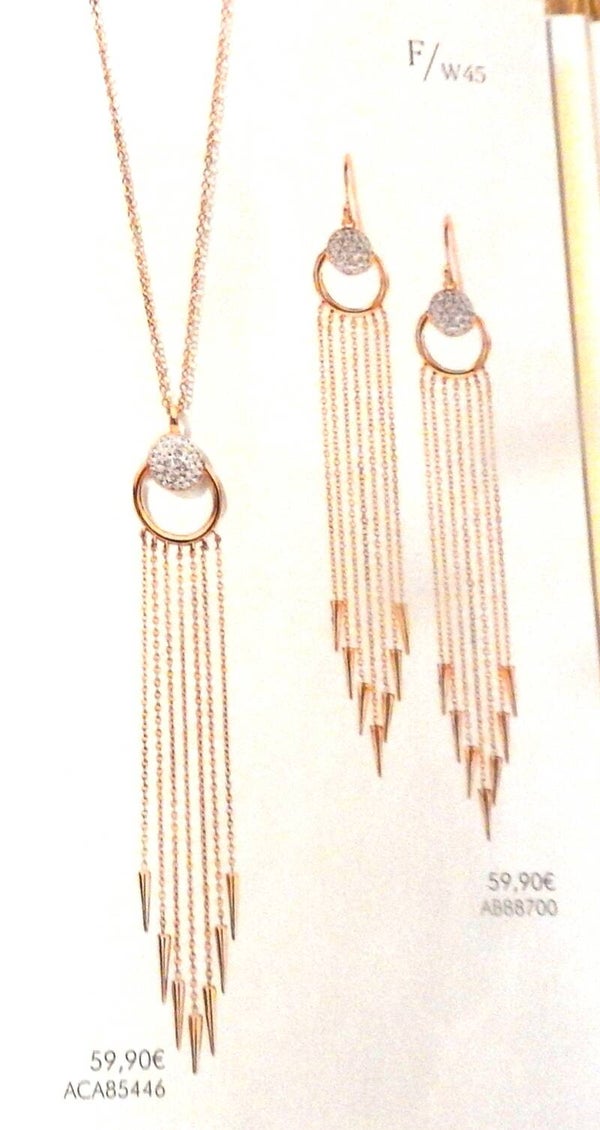 Nora Set - Kette und/oder Ohrringe rosevergoldet