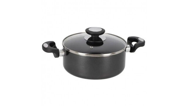 Beka Pro Induc Kookpan met Glazen Deksel Zwart