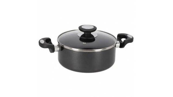 Beka Pro Induc Kookpan met Glazen Deksel Zwart