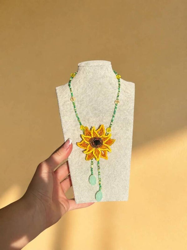 Golden Sunflower Necklace