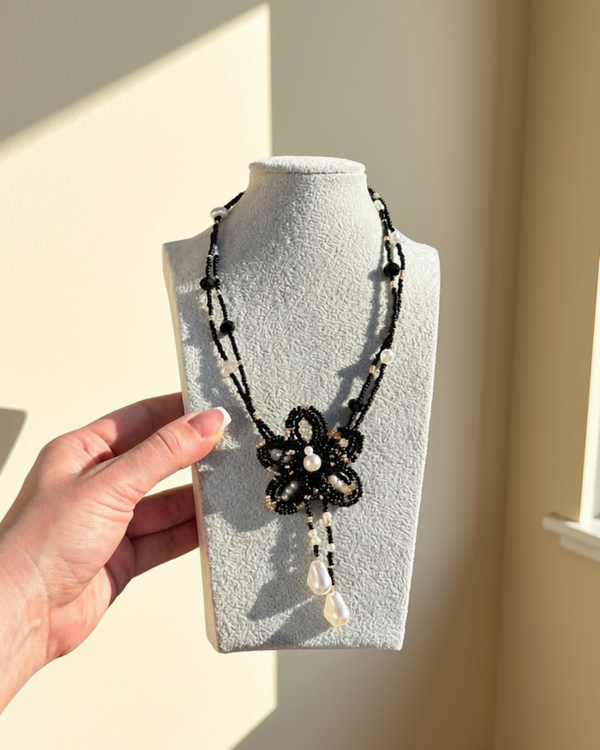 Double Chain Orchid Lariat Collection