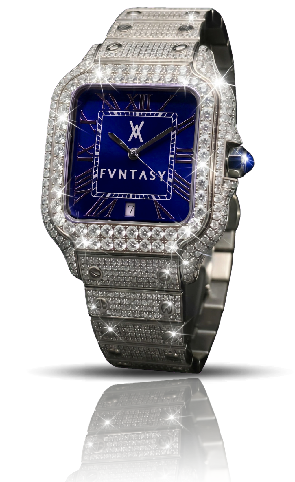 𝐅𝐕𝐍𝐓𝐀𝐒𝐘 🌀 𝐓𝐒𝐔𝐍𝐀𝐌𝐈 | 𝐕𝐕𝐒 𝐈𝐂𝐄𝐃 𝐎𝐔𝐓 𝐌𝐎𝐈𝐒𝐒𝐀𝐍𝐈𝐓𝐄 | Personalised Moissanite Watch | Diamond-Tested, Luxury Box & Certificate Papers
