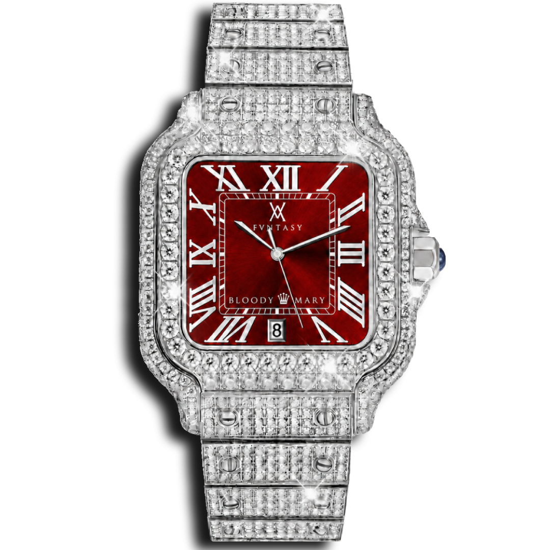 BLOODY 🩸 MARY | Personalised Moissanite Watch | Diamond-Tested, Luxury Box & Certificate Papers