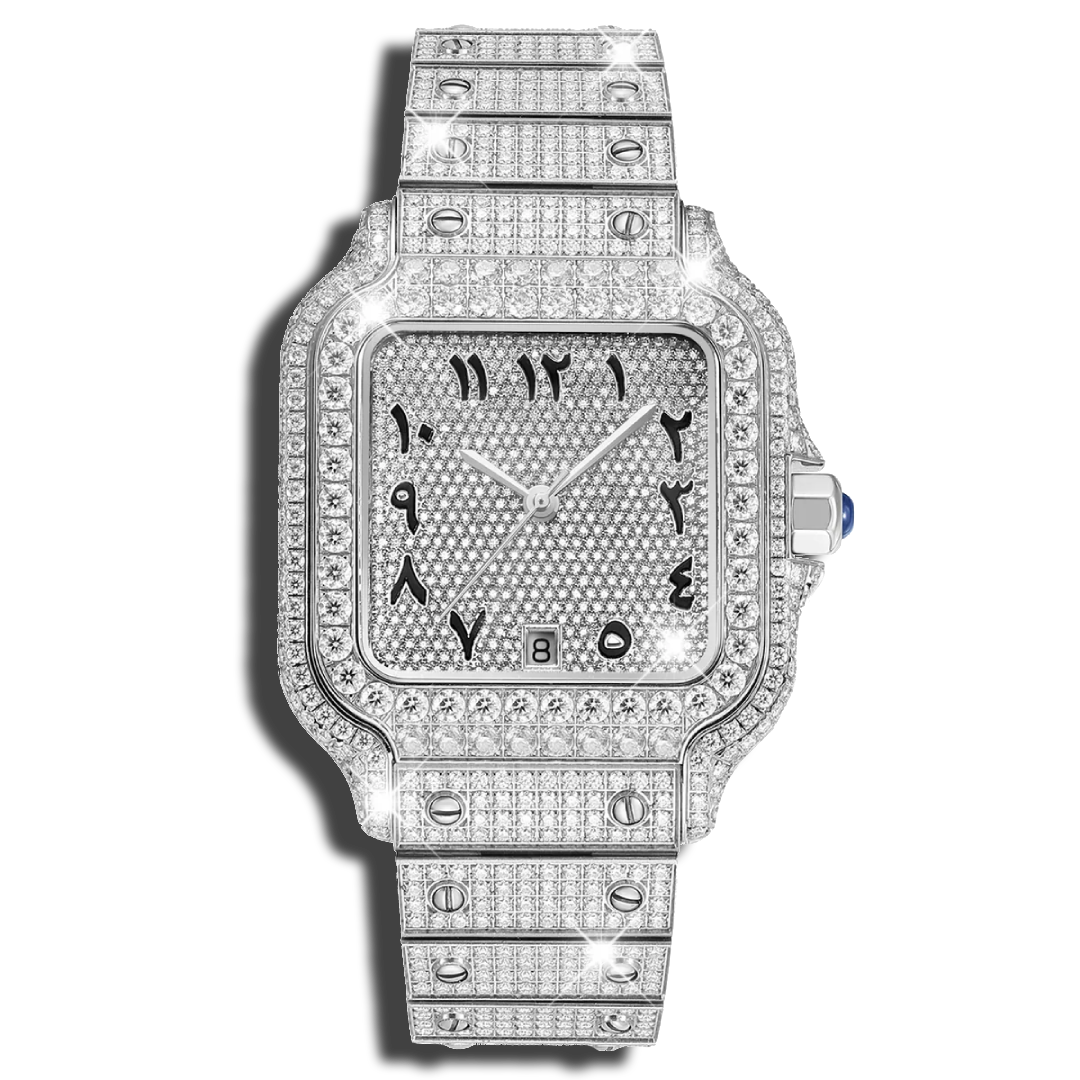 𝘼𝙍𝘼𝘽𝙄𝘾 𝙉𝙄𝙂𝙃𝙏  Personalised Moissanite Watch | Diamond-Tested, Luxury Box & Certificate Papers