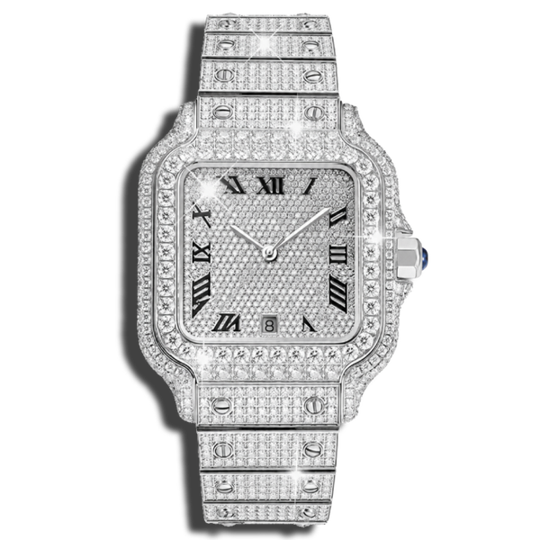 𝙍𝙊𝙈𝘼𝙉 𝙀𝙈𝙋𝙄𝙍𝙀 Personalised Moissanite Watch | Diamond-Tested, Luxury Box & Certificate Papers