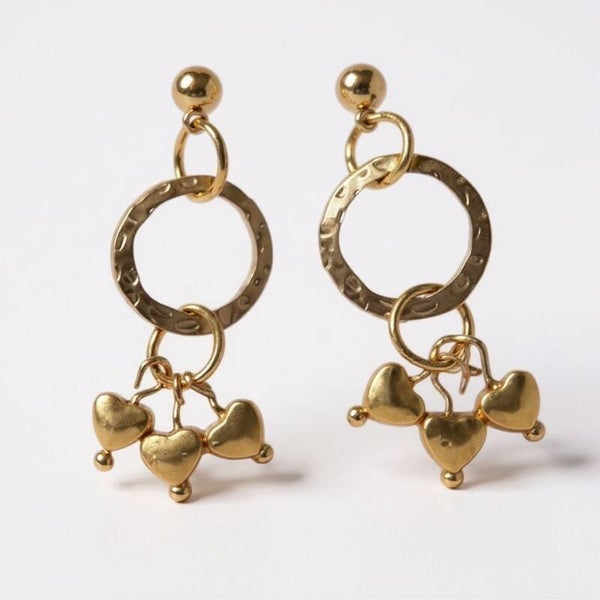 Gold toned delicate earrings