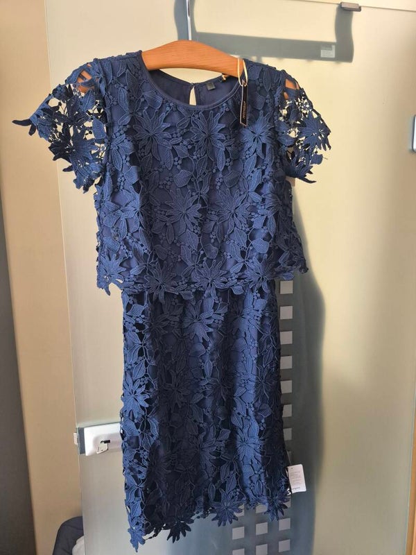 Spitzenkleid Dunkelblau Größe 36