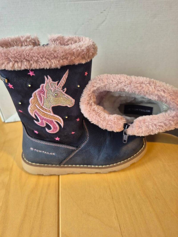 Leder Winterboots Gr,33 von Tom Tailor
