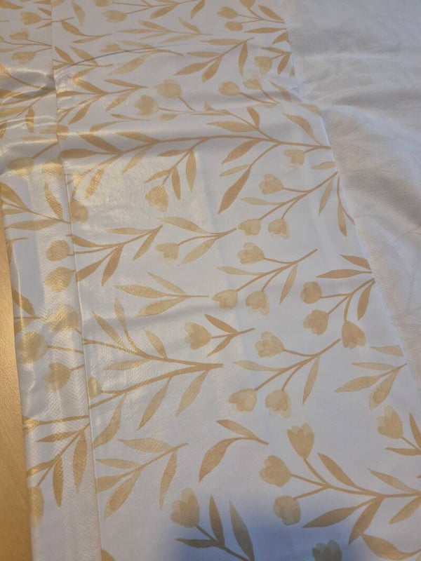 Wachstuchtischdecke Avoine in Creme / Orange
