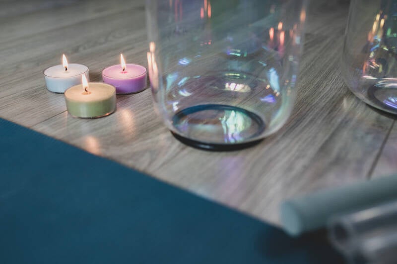 Sound healing crystal bowls