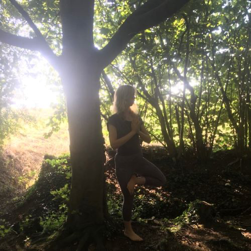 Yoga posture - tree pose