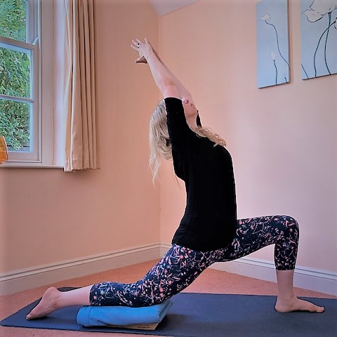 Yoga posture crescent lunge