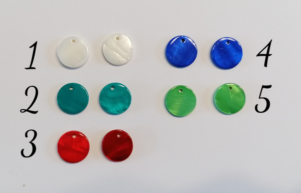 Ronde schelp hangertjes 15mm