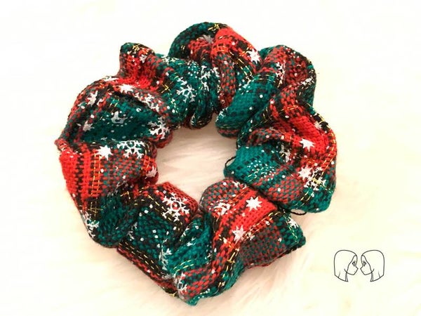 Scrunchie - Kerst groen/rood