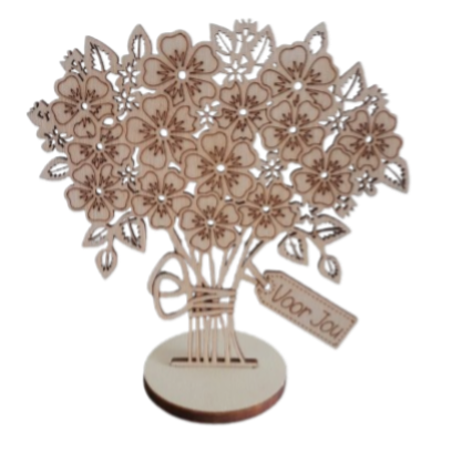 Houten boeket Flora Memento