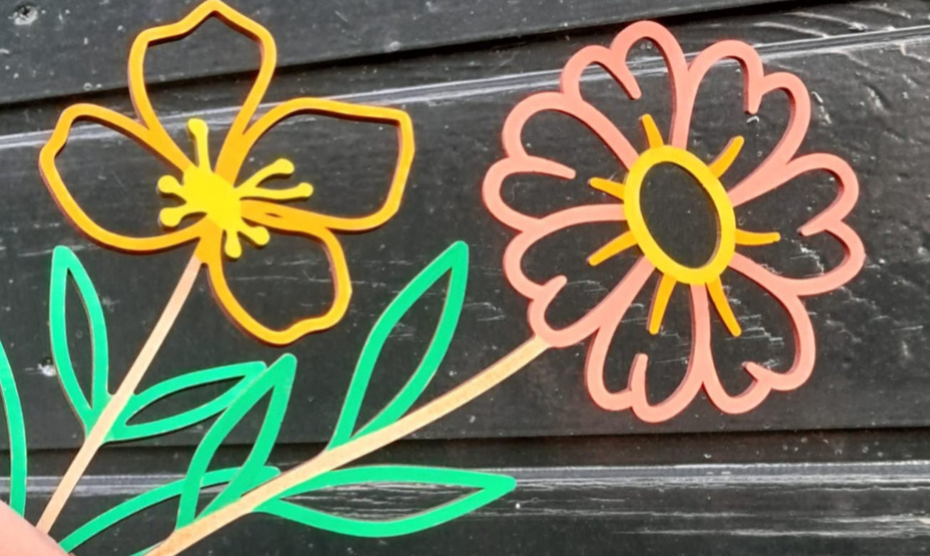 Houten bloemen Flora Memento