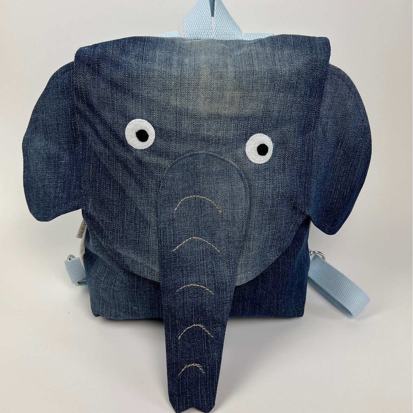 olefanten Rucksack aus blauer Jeans - Äpfel