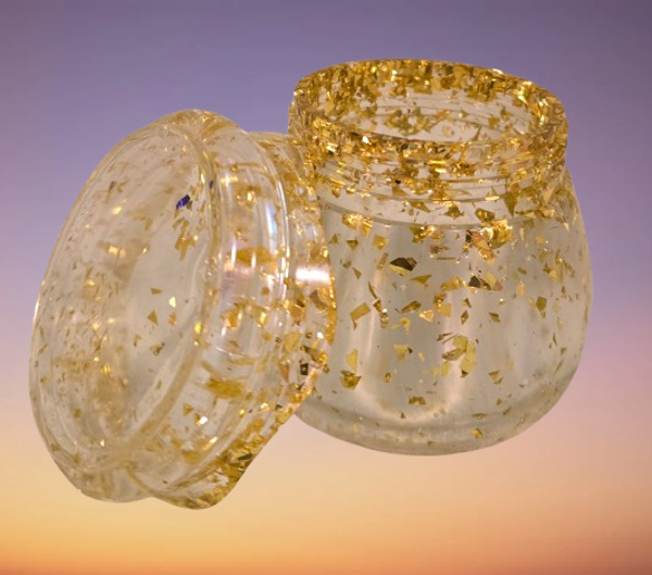Glitter resin jar