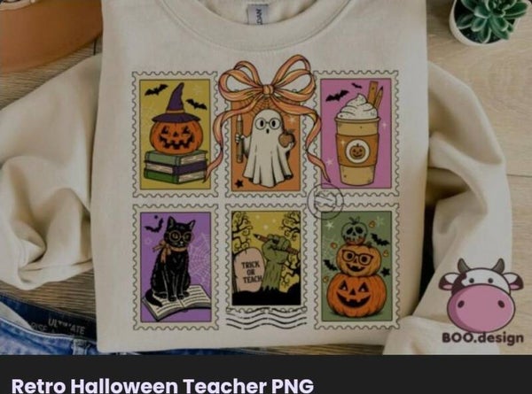 Retro Halloween Teacher