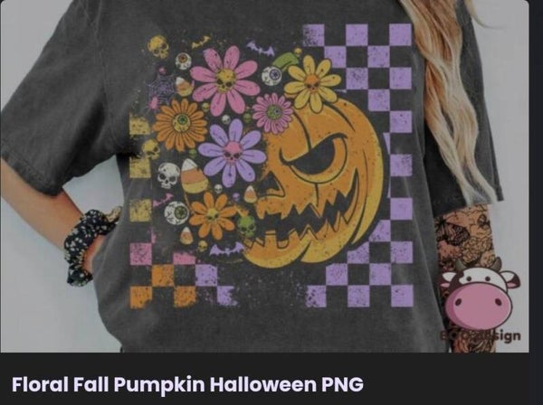 Floral Fall Pumpkin