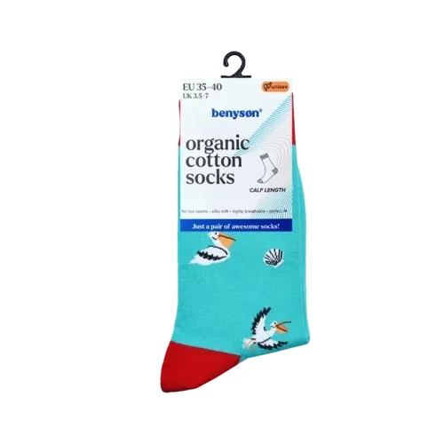 BENYSON® Organisch Katoenen Sokken 078 "Pelikaan"