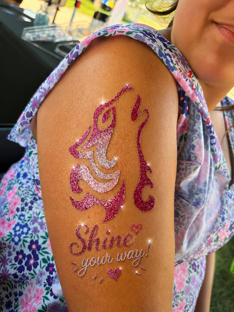 glitter tattoo market wolf