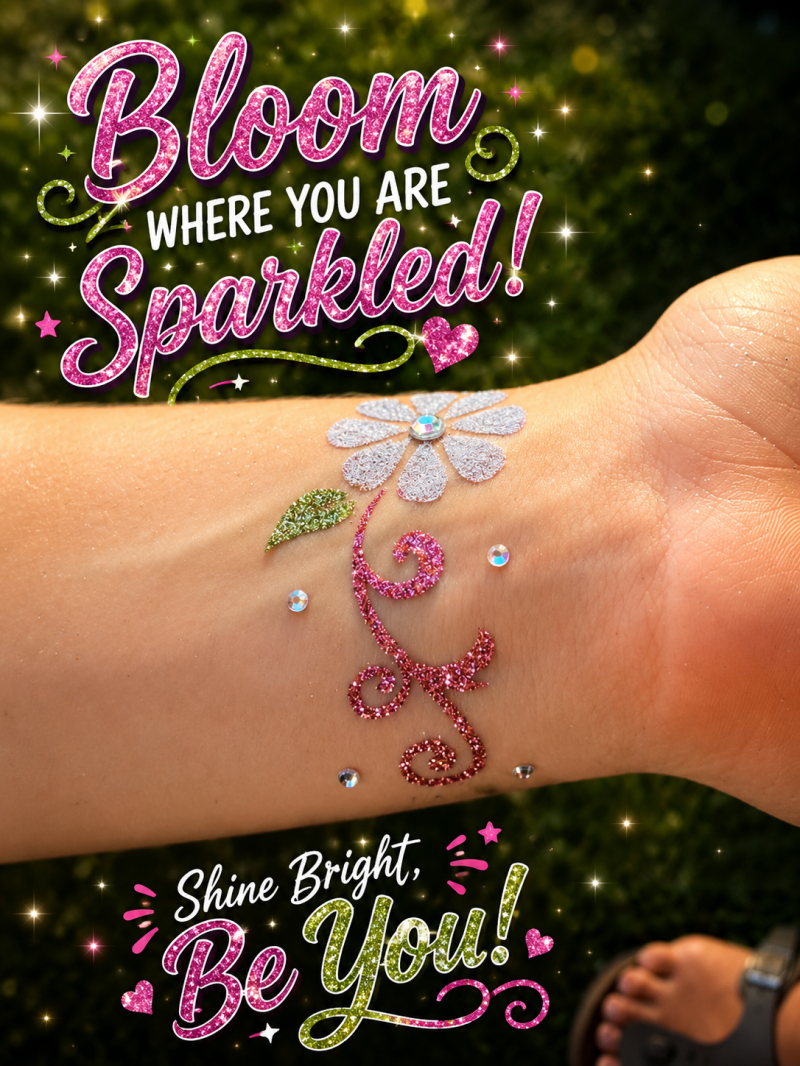glitter tattoo body gems