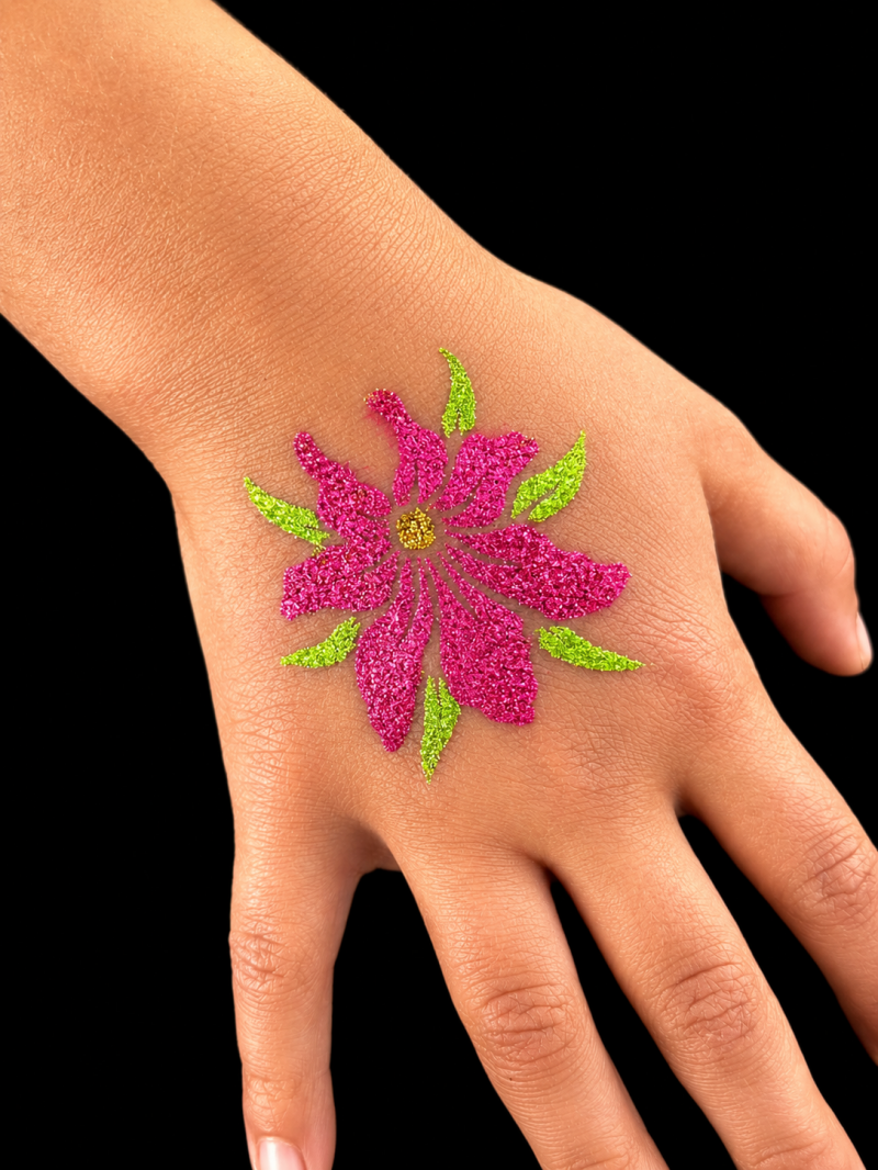 glitter tattoo lily