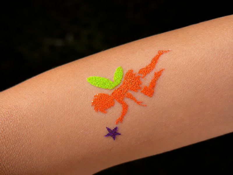glitter tattoo fairy