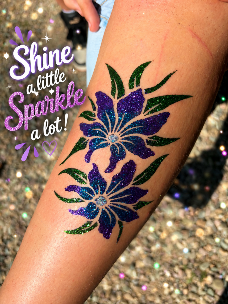glitter tattoos Stirling settler day market