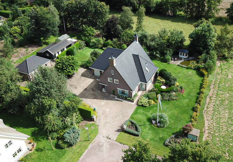 Hoogtefoto met de drone in noordwolde