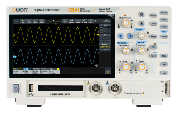 OWON ADS912A 125MHz 2CH 12bits Multifunction Digital Oscilloscope
