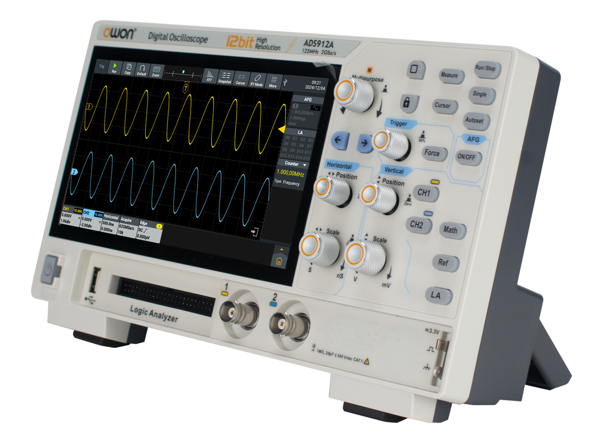 OWON ADS912A 125MHz 2CH 12bits Multifunction Digital Oscilloscope ...