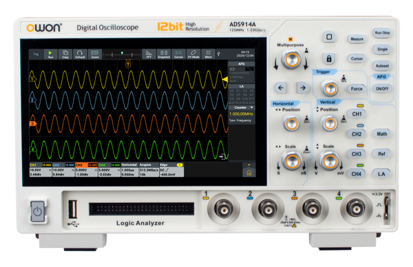 OWON ADS914A 125MHz 4CH 12bits Multifunction Digital Oscilloscope