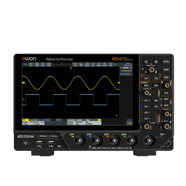 OWON ADS3000A high-bandwidth 12-bit oscilloscope