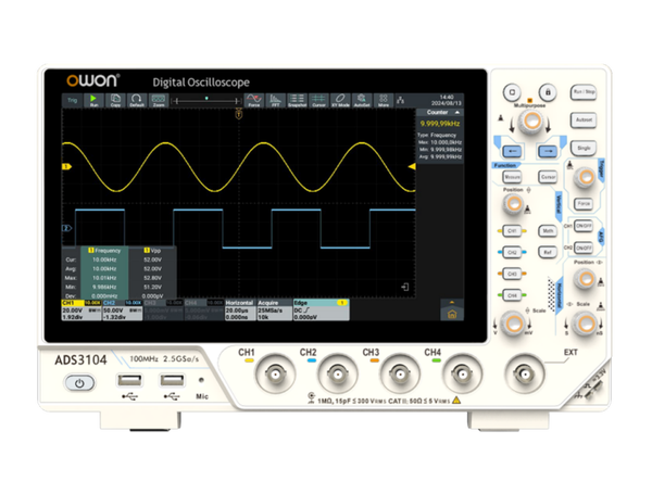 OWON ADS3104 100MHz 4CH Multifunction Digital Oscilloscope