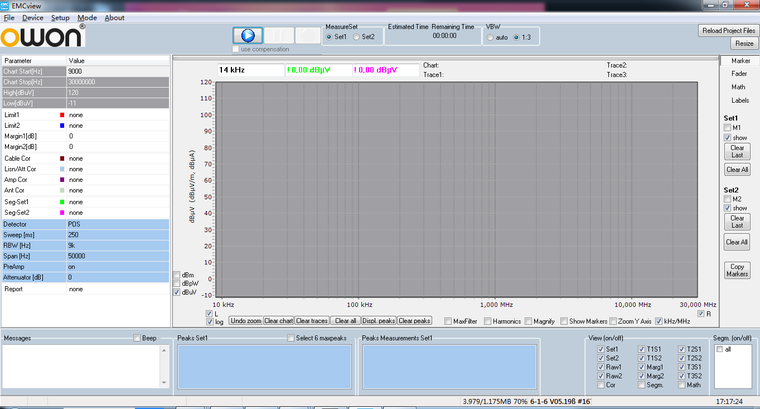 OWON XSA1036P-TG EMC measurement software