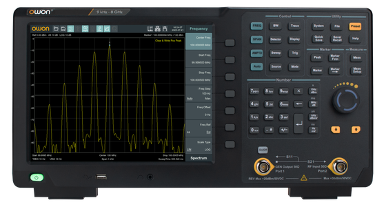 OWON XSA3080-R benchtop real-time spectrum and network analyser