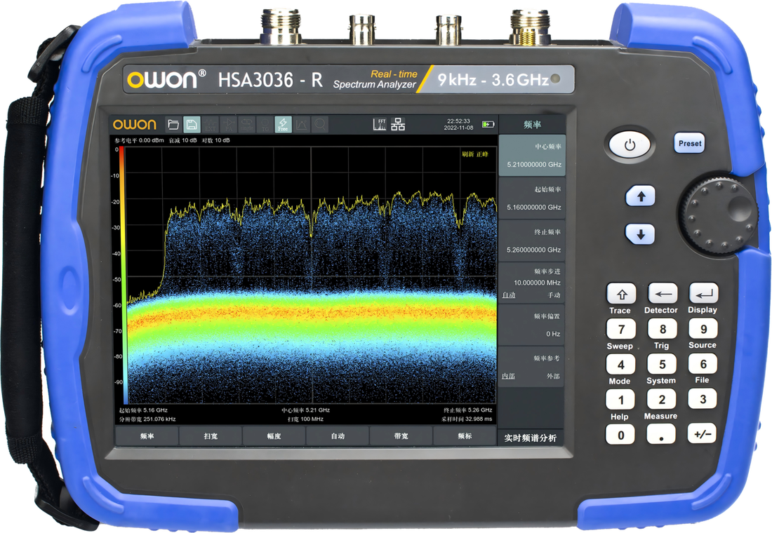 OWON HSA3036-R handheld real-time spectrum analyser