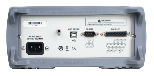 OWON LCR2000 — Rear — USB Host/Device, RS232 and Handler interfaces
